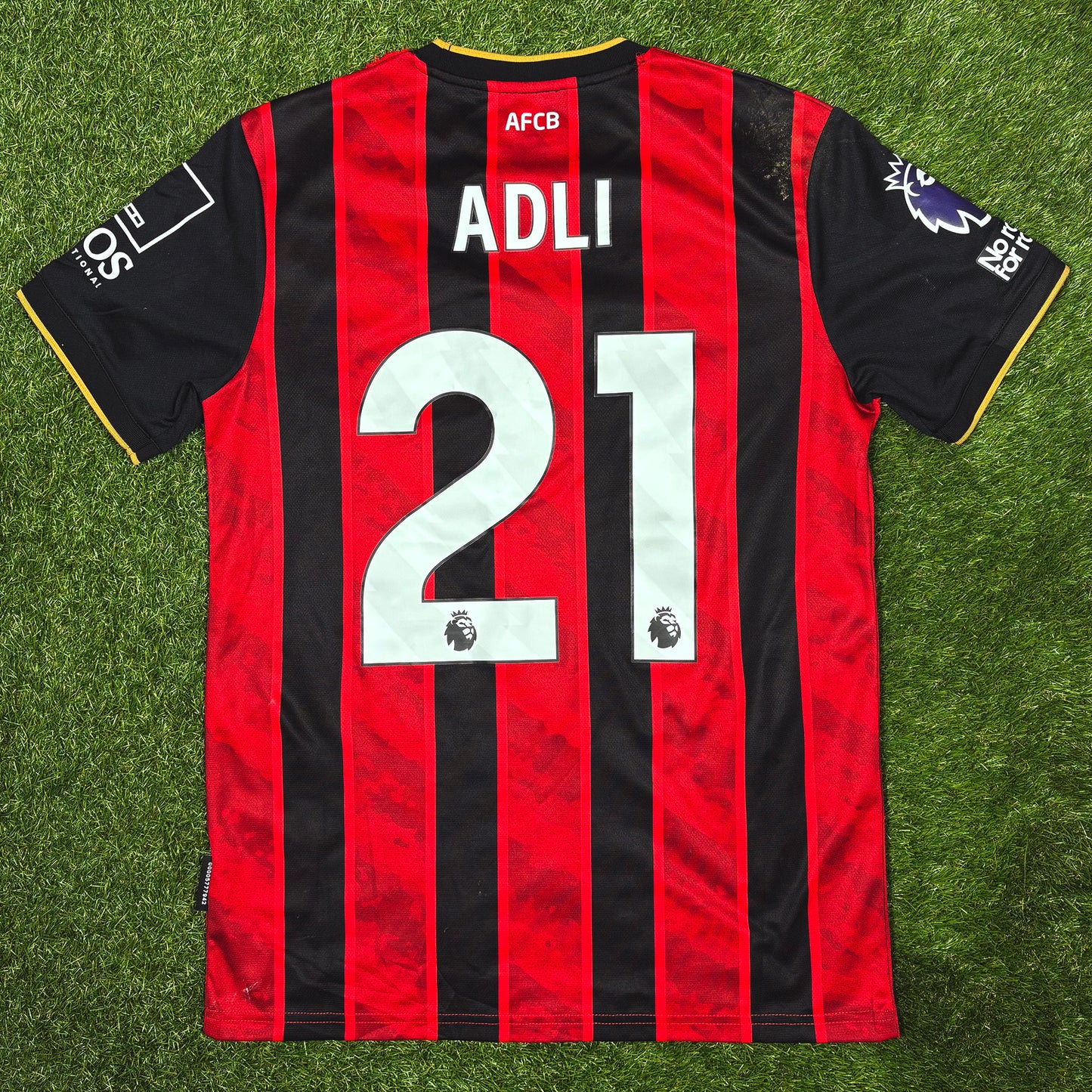 Amine Adli Signed Premier League Shirt - Aston Villa Home 25/26