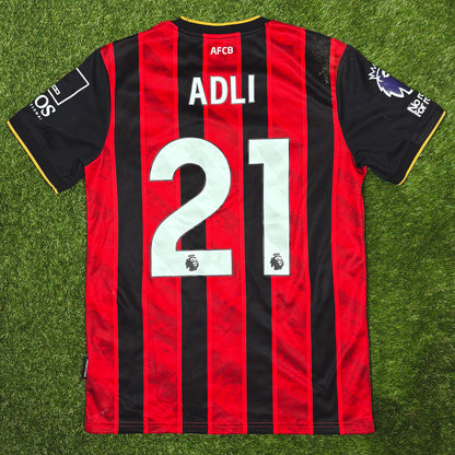 Amine Adli Signed Premier League Shirt - Aston Villa Home 25/26