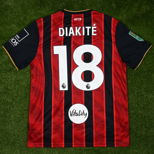 Bafode Diakite Signed Carabao Cup Shirt - Brentford Home 25/26