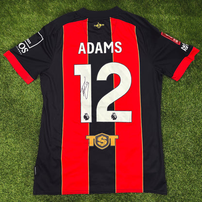 Tyler Adams Signed FA Cup Quarter Final Shirt - Manchester City Home 24/25